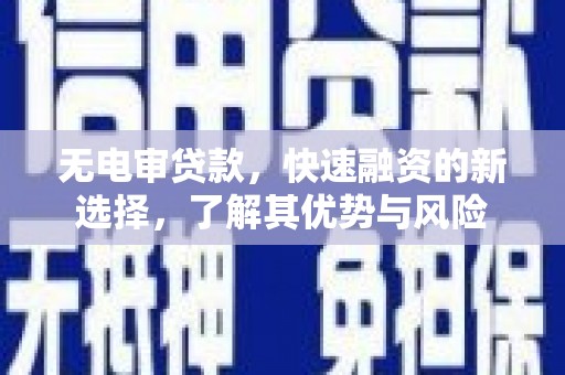 长海无电审贷款，快速融资的新选择，了解其优势与风险