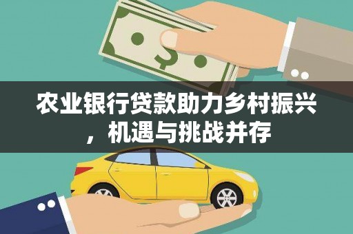 长海农业银行贷款助力乡村振兴，机遇与挑战并存