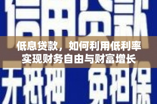 长海低息贷款，如何利用低利率实现财务自由与财富增长
